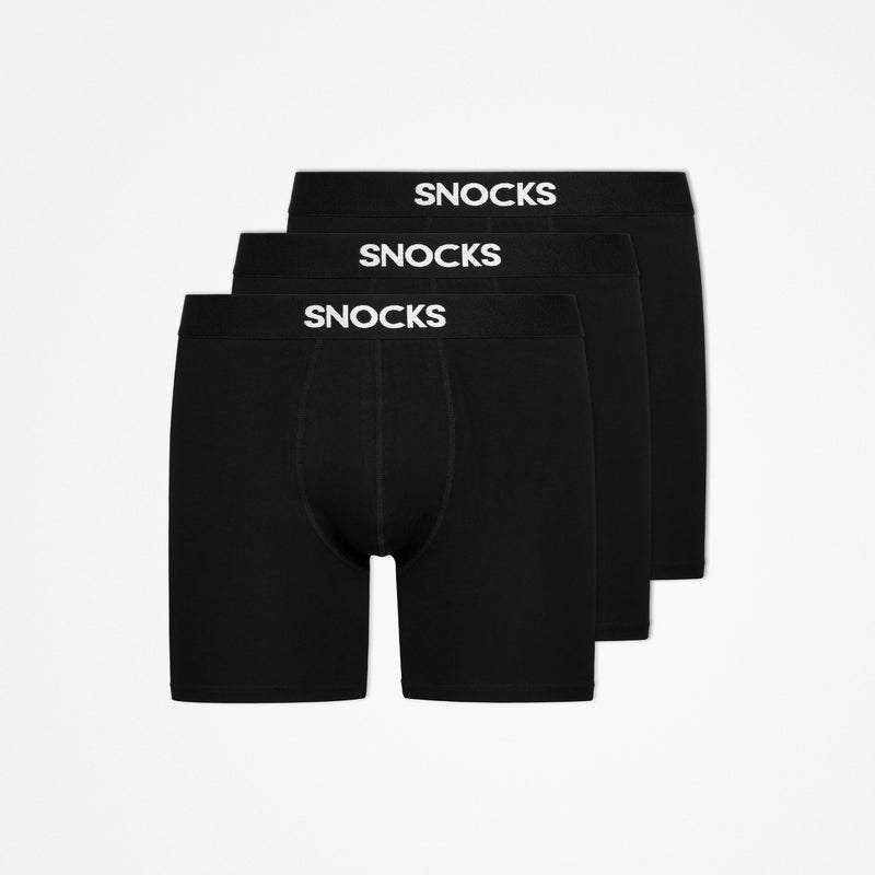 Lange Premium Boxershorts - Unterhosen - Schwarz