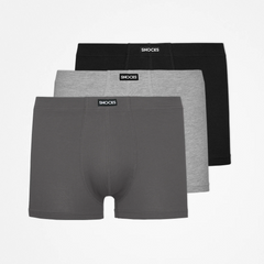 Retro boxershorts - onderbroeken - mix (zwart/grijs/lichtgrijs)