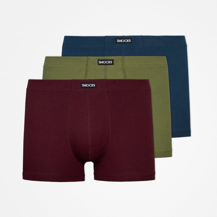 Boxers rétro - Sous-vêtements - Mix (Rouge/Olive/Bleu)