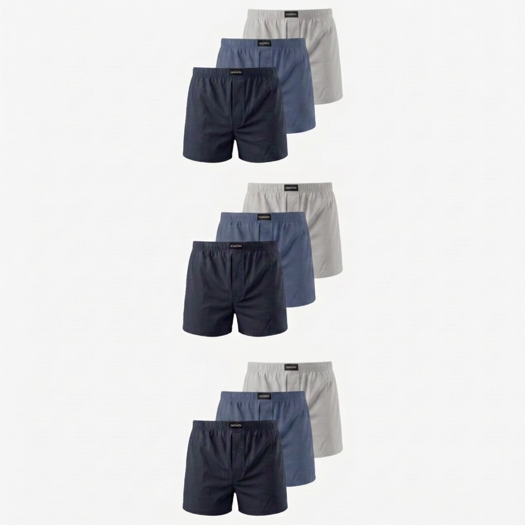 {"alt": "American Boxershorts Jersey - Unterhosen - Mix (Dunkelblau/Blau/Hellgrau)", "quantity":"3"}