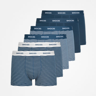 Boxershorts mit Streifen - Unterhosen - Blaue Streifen