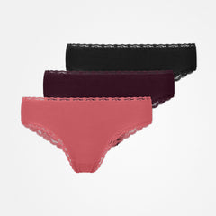 {"alt": "Brazilijskie majtki typu slip z koronką - bielizna - mix (mauve/bordowy/czarny)", "quantity":"1"}