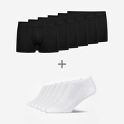 Clean Bundle - Boxershorts ohne Logo - Sneaker Socken 