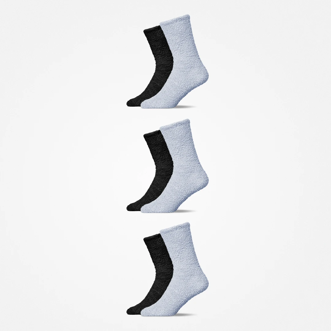 {"alt": "Kuschelsocken - Socken - Mix (Schwarz/Blaugrau)", "quantity":"3"}
