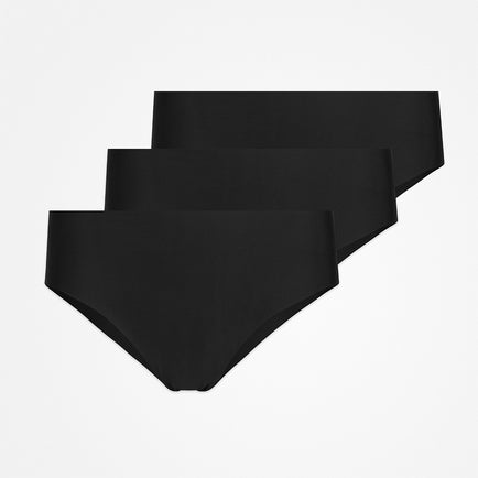 Culottes hipster taille haute en microfibre - Sous-vêtements - Noir