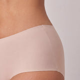 Microfiber High Waist Seamless Hipster | Beige