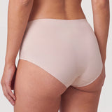 Microfiber High Waist Seamless Hipster | Beige