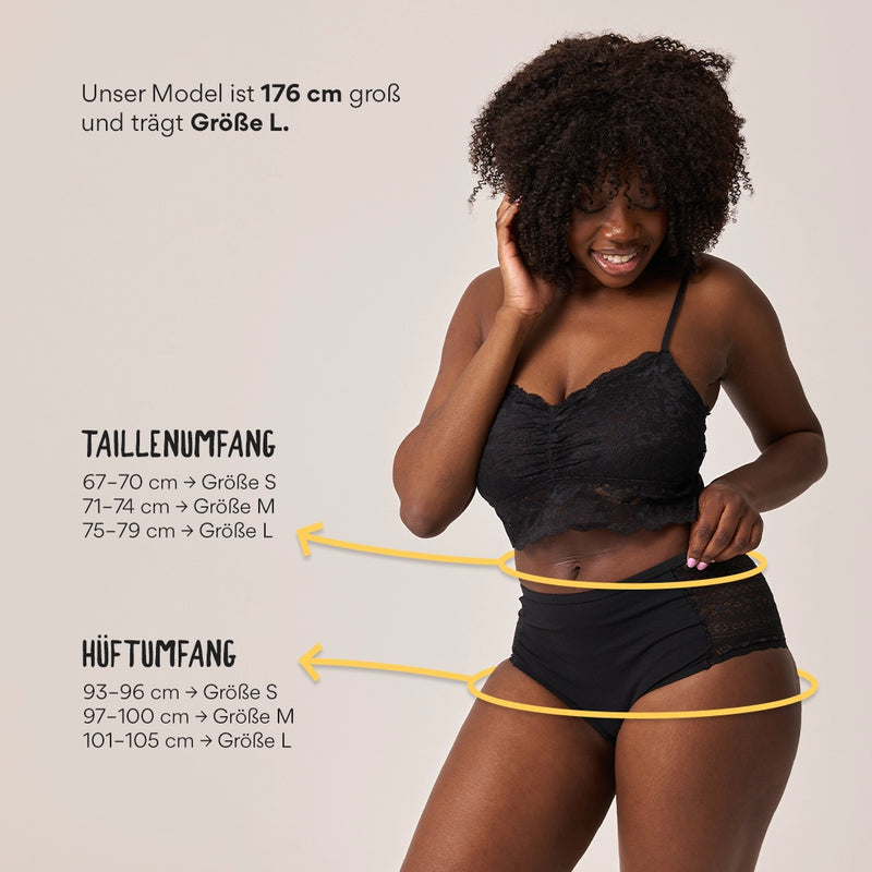 High Waist Hipster slips met kant - Ondergoed - Pasvorm
