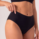 Microfiber High Waist Seamless Tanga | Schwarz