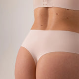Tanga senza cuciture a vita alta in microfibra | Beige