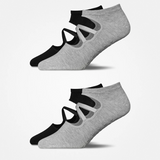 {"alt": "Chaussettes de Pilates avec brides - Chaussettes - Mix (Noir/Gris)", "quantity":"2"}