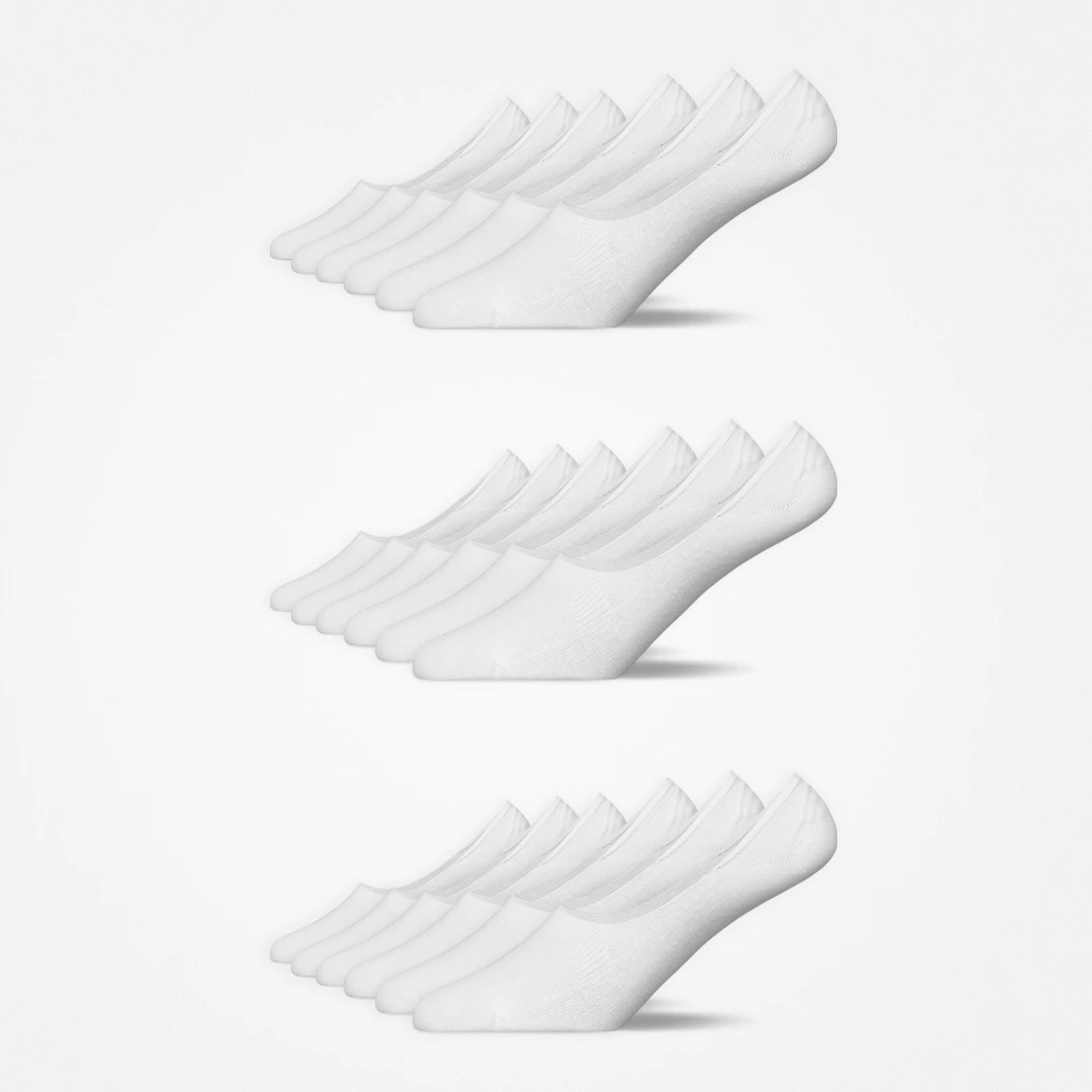 {"alt": "Chaussettes invisibles mi-hautes - Blanc", "quantity":"3"}