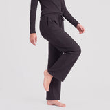 Pantalon lounge pour femmes en maille côtelée | Noir