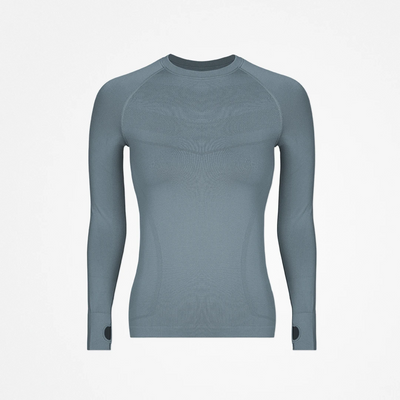 Maglia sportiva manica lunga donna - Top - Blu tortora