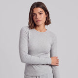 Langarmshirt Damen Rippstruktur - Oberteile -