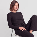Langarmshirt Damen Rippstruktur - Oberteile -