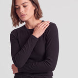 Langarmshirt Damen Rippstruktur - Oberteile -