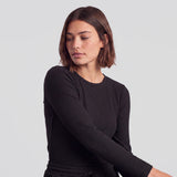 Langarmshirt Damen Rippstruktur - Oberteile -
