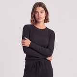 Langarmshirt Damen Rippstruktur - Oberteile -