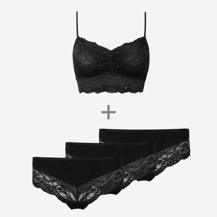 Lace Essentials Bundle Hipster - Spitzen-BH - Hipster Panties mit Spitze