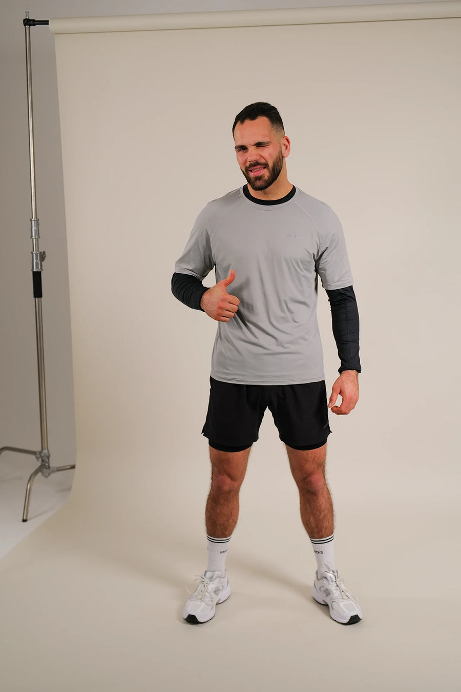 Lennart Sass – Pantaloncini da allenamento Raglan argento