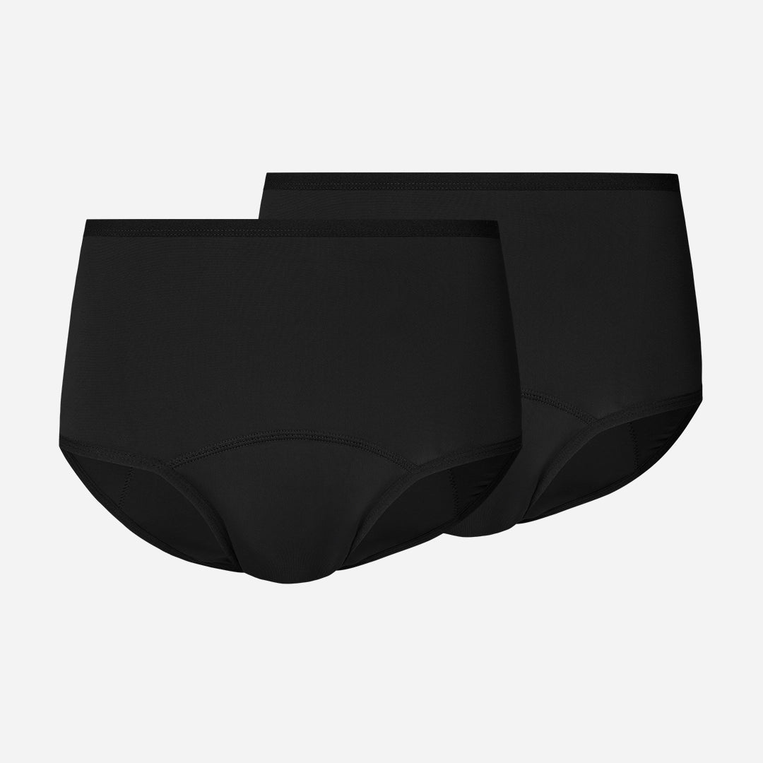 {"alt": "Slip taille haute STRONG pour règles - Sous-vêtements menstruels - Noir", "quantity":"2"}