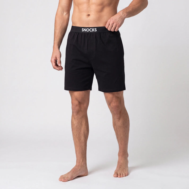 Schlafanzug Set Herren kurz | Schwarz