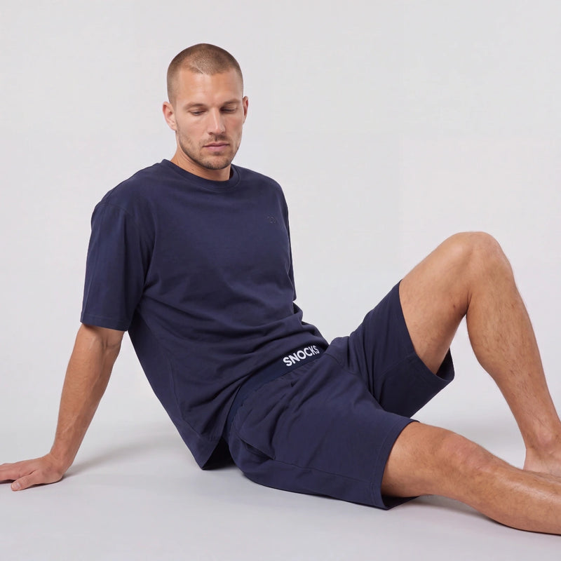 Pyjamaset heren kort | Donkerblauw