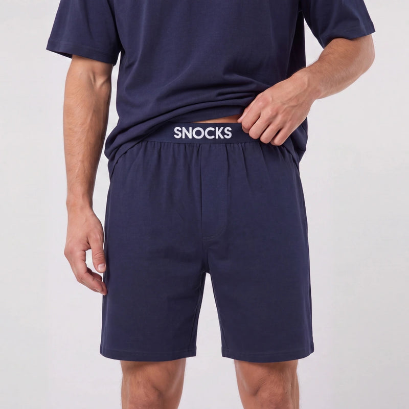Pyjamaset heren kort | Donkerblauw