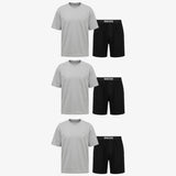 {"alt": "Schlafanzug Set Herren kurz - Kleidung - Mix (Schwarz/Hellgrau Meliert)", "quantity":"3"}