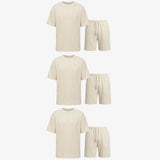 {"alt": "Schlafanzug Set Waffle Herren kurz - Kleidung - Beige", "quantity":"3"}