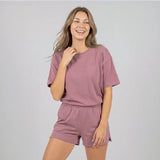Schlafanzug Set Damen kurz - Kleidung -Dusky Mauve