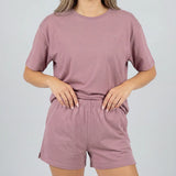 Schlafanzug Set Damen kurz - Kleidung -Dusky Mauve