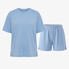{"alt": "Schlafanzug Set Damen kurz - Kleidung -Hellblau", "quantity":"1"}