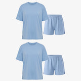 {"alt": "Schlafanzug Set Damen kurz - Kleidung -Hellblau", "quantity":"2"}