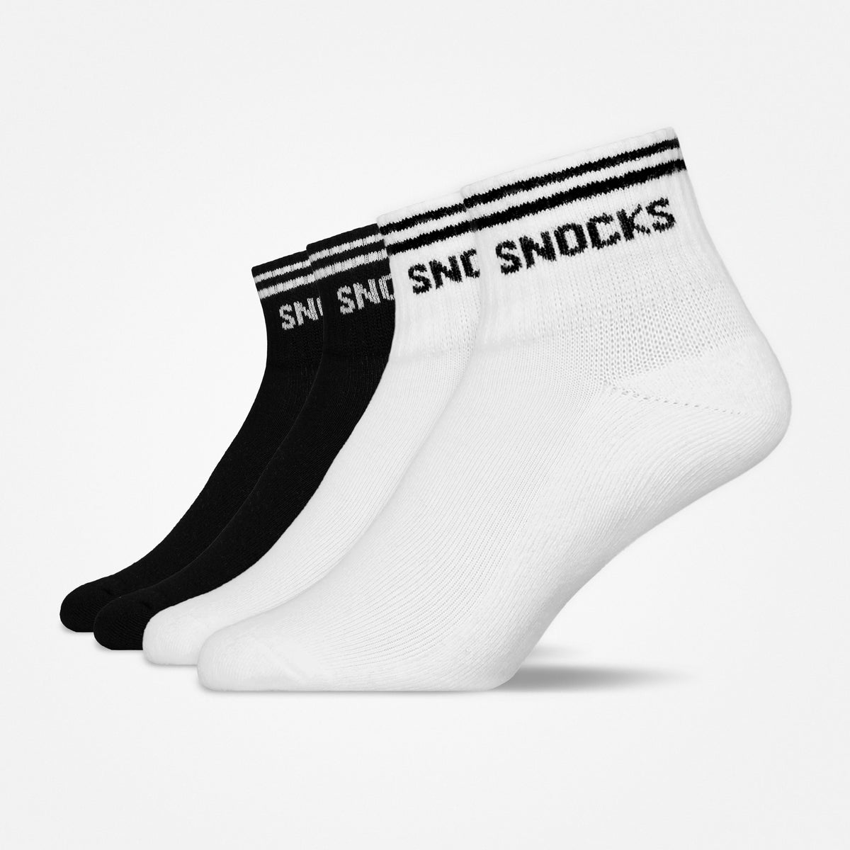 Retro Sneaker Socken - Socken - Schwarz-Weiß