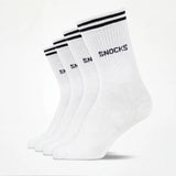 Hohe Sportsocken mit Streifen Kinder - Socken - Weiß