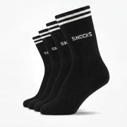 Hohe Sportsocken mit Streifen Kinder - Socken - Schwarz