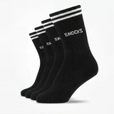 Hohe Sportsocken mit Streifen Kinder - Socken - Schwarz