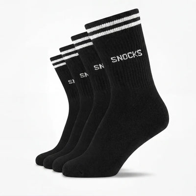 Hohe Sportsocken mit Streifen Kinder - Socken - Schwarz