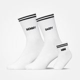 Calzini familiari "Mamma, Papà, Mini" | Bianco