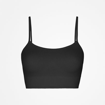 Brassière de sport côtelée - Hauts - Noir