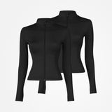 {"alt": "Veste de sport femme avec fermeture éclair - Vestes - Noir", "quantity":"2"}