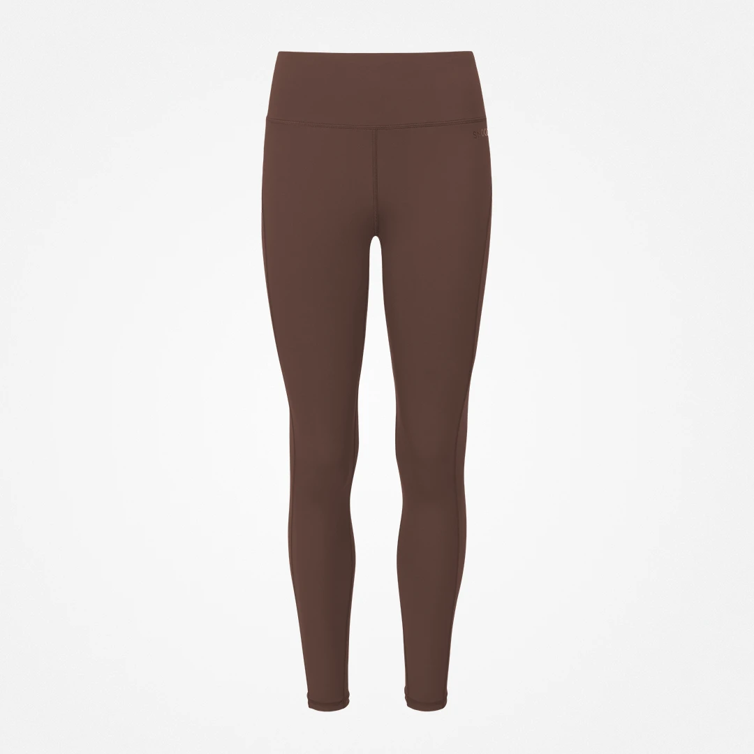 Legginsy termiczne damskie - spodnie - czekoladowy brąz