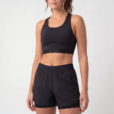 Shorts de sport 2 en 1 pour femmes | Noir
