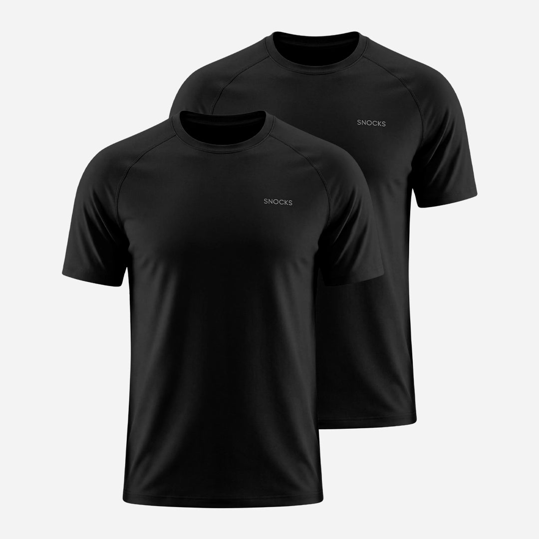 {"alt": "Koszulka treningowa Raglan męska - Górne części garderoby - Czarny", "quantity":"2"}