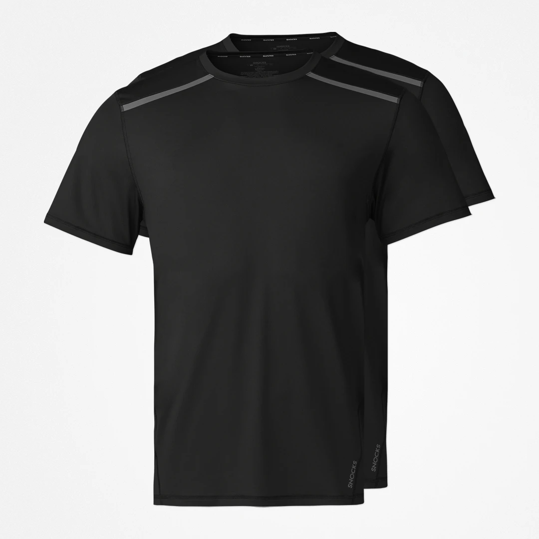 {"alt": "Maglia da allenamento con strisce riflettenti - Maglie - Nero", "quantity":"2"}
