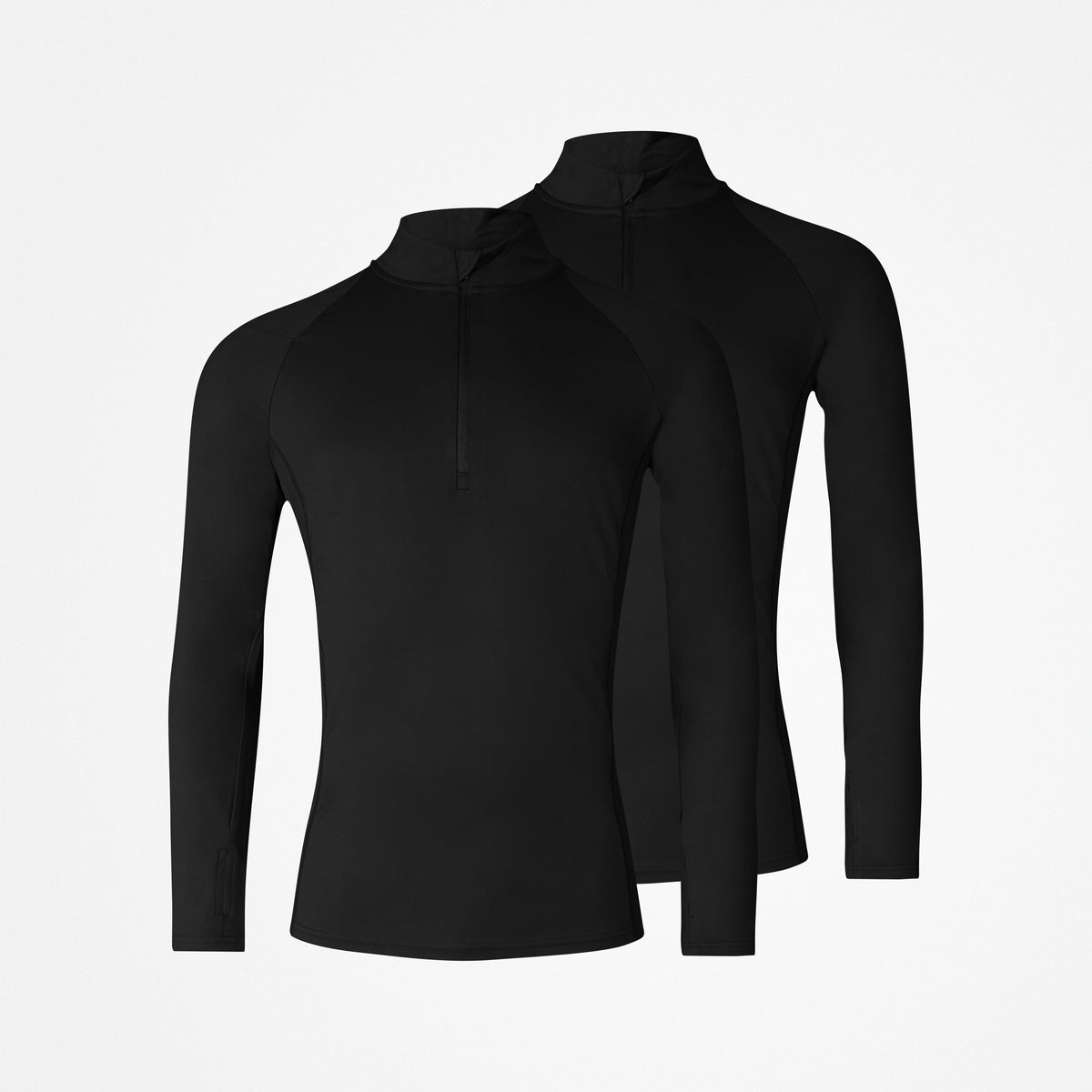 {"alt": "Maglia sportiva uomo manica lunga con mezza cerniera - Maglie - Nero", "quantity":"2"}