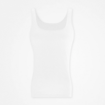 Ripp Tank Top Damen - Oberteile - Weiß