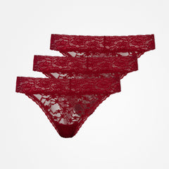 {"alt": "Tangas aus Spitze - Unterhosen - Dunkelrot", "quantity":"1"}